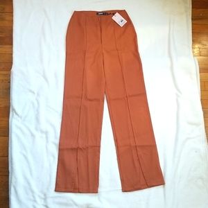 NWT Camel colored straight leg trousers. Size 4.
